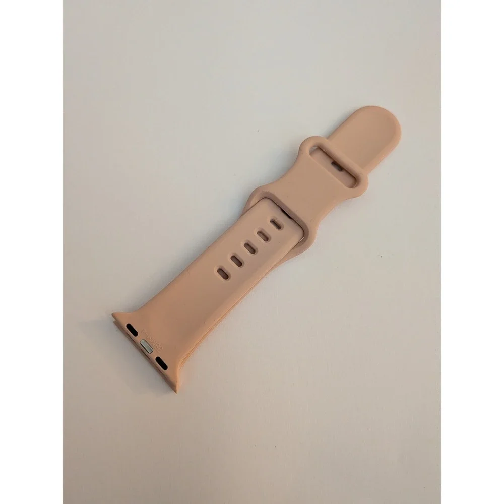 Peach Pink Silicone Sport Band for Apple Watch 38mm 40mm 41mm Smartwatch Strap